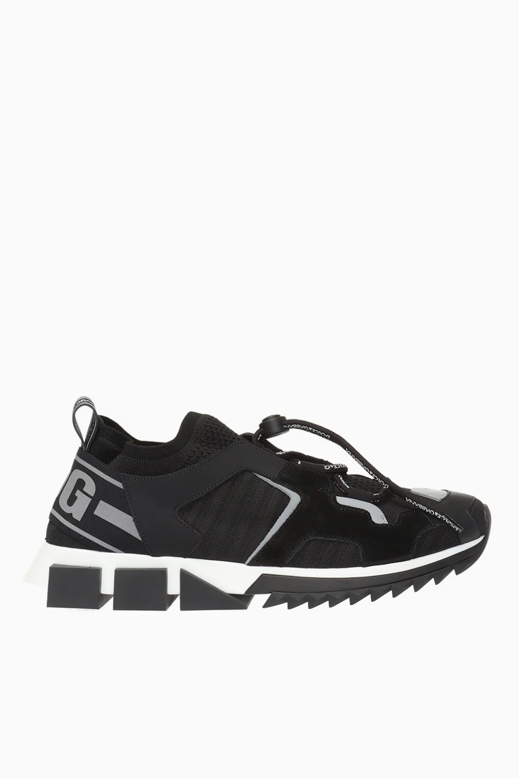 BLACK ‘Sorrento’ sneakers with sock