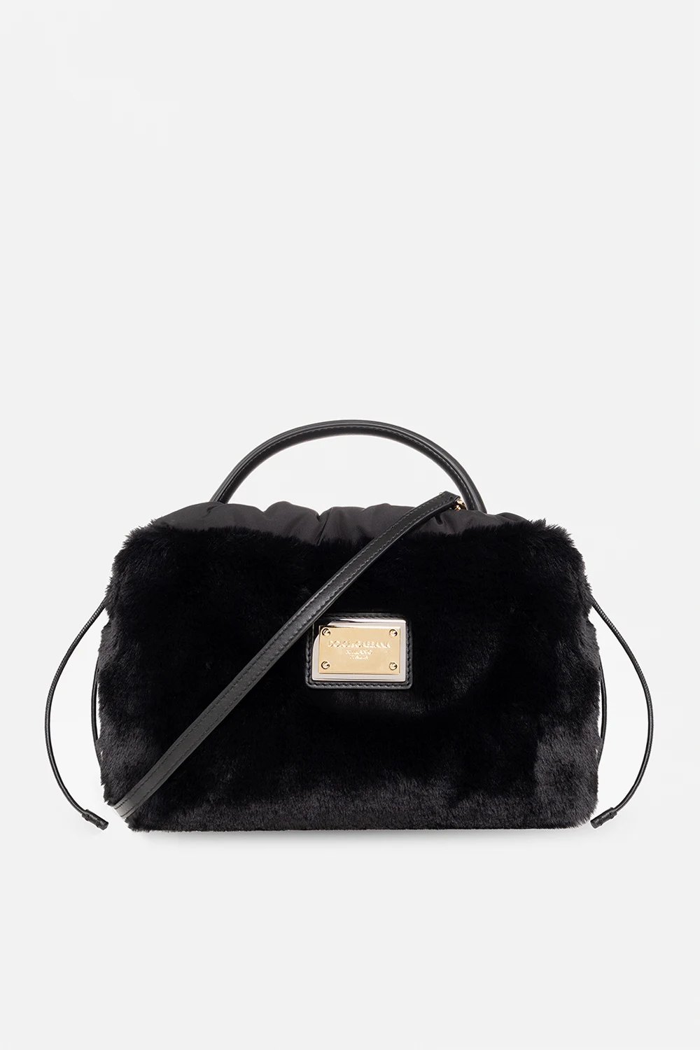 BLACK Double-layered shoulder bag