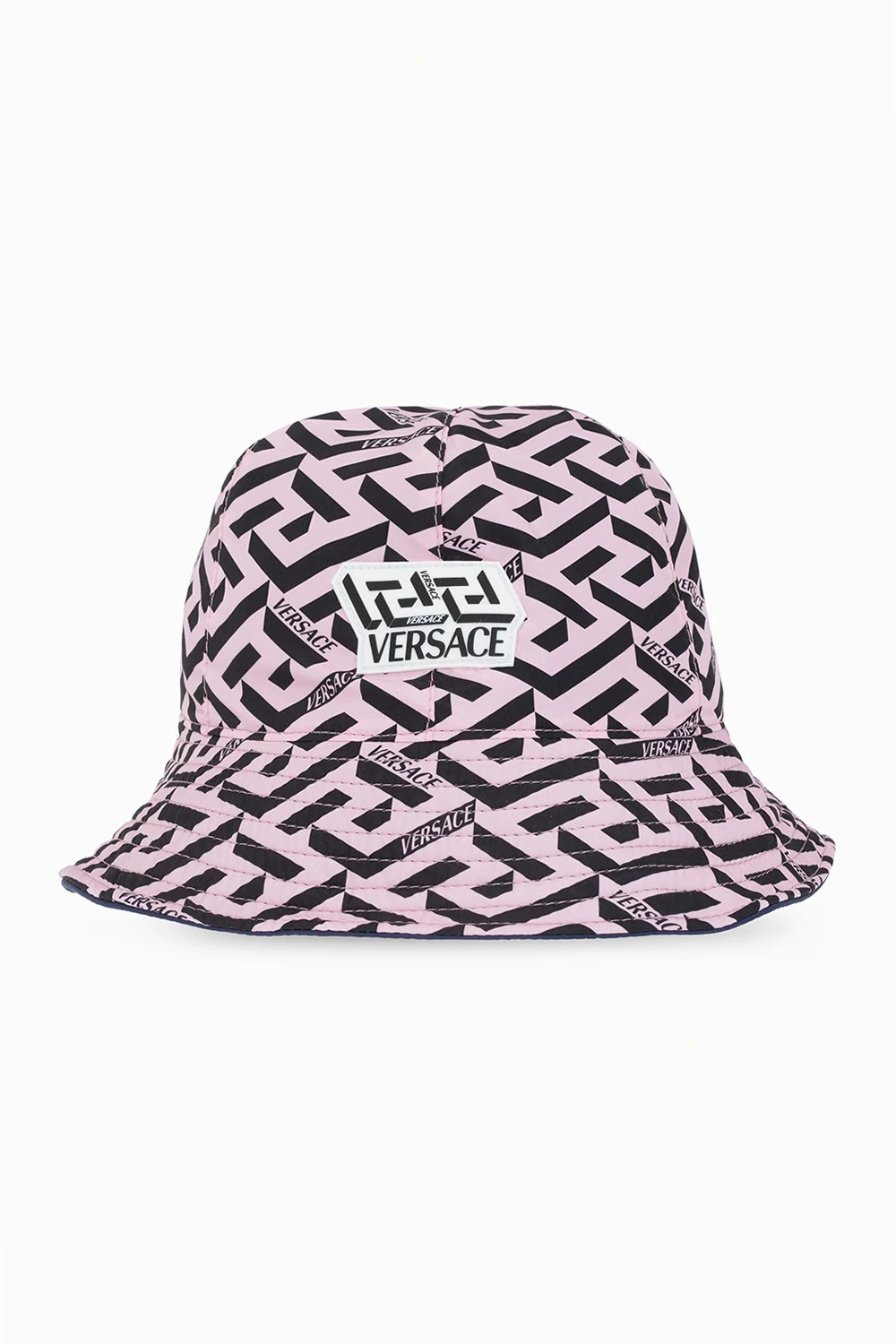 Bucket hat with La Greca motif