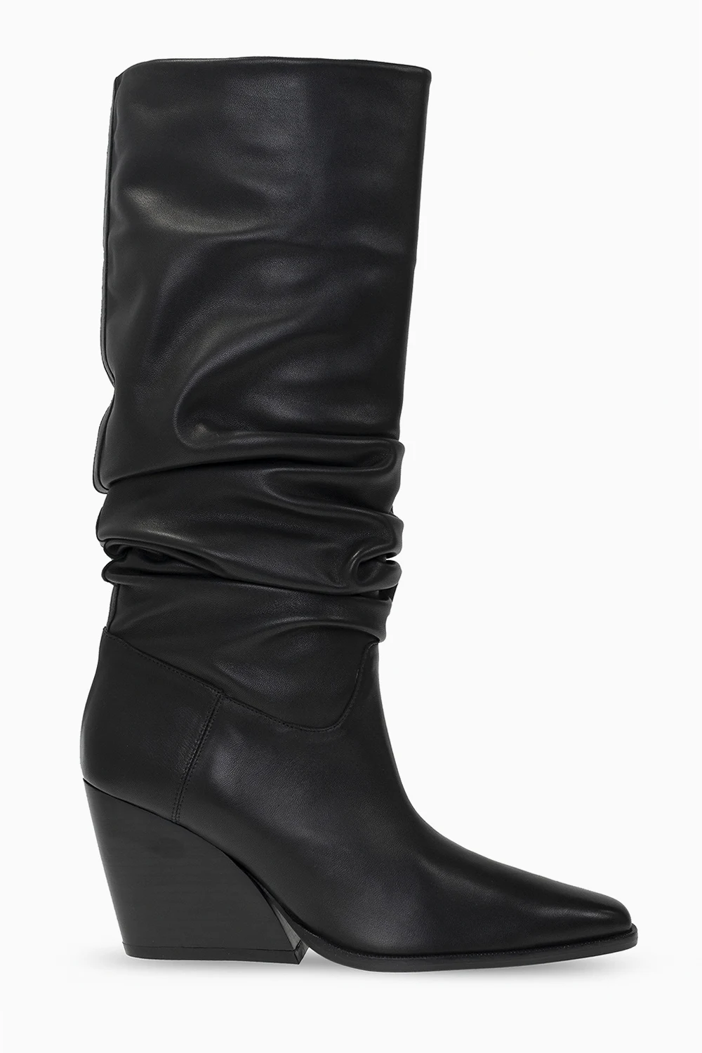 Leather knee-high boots