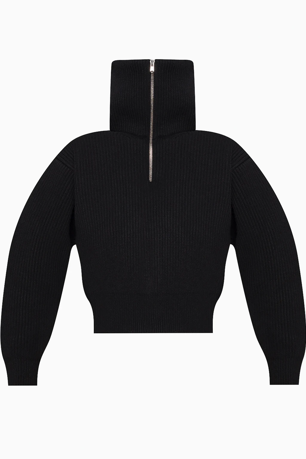 Wool sweater with high neck