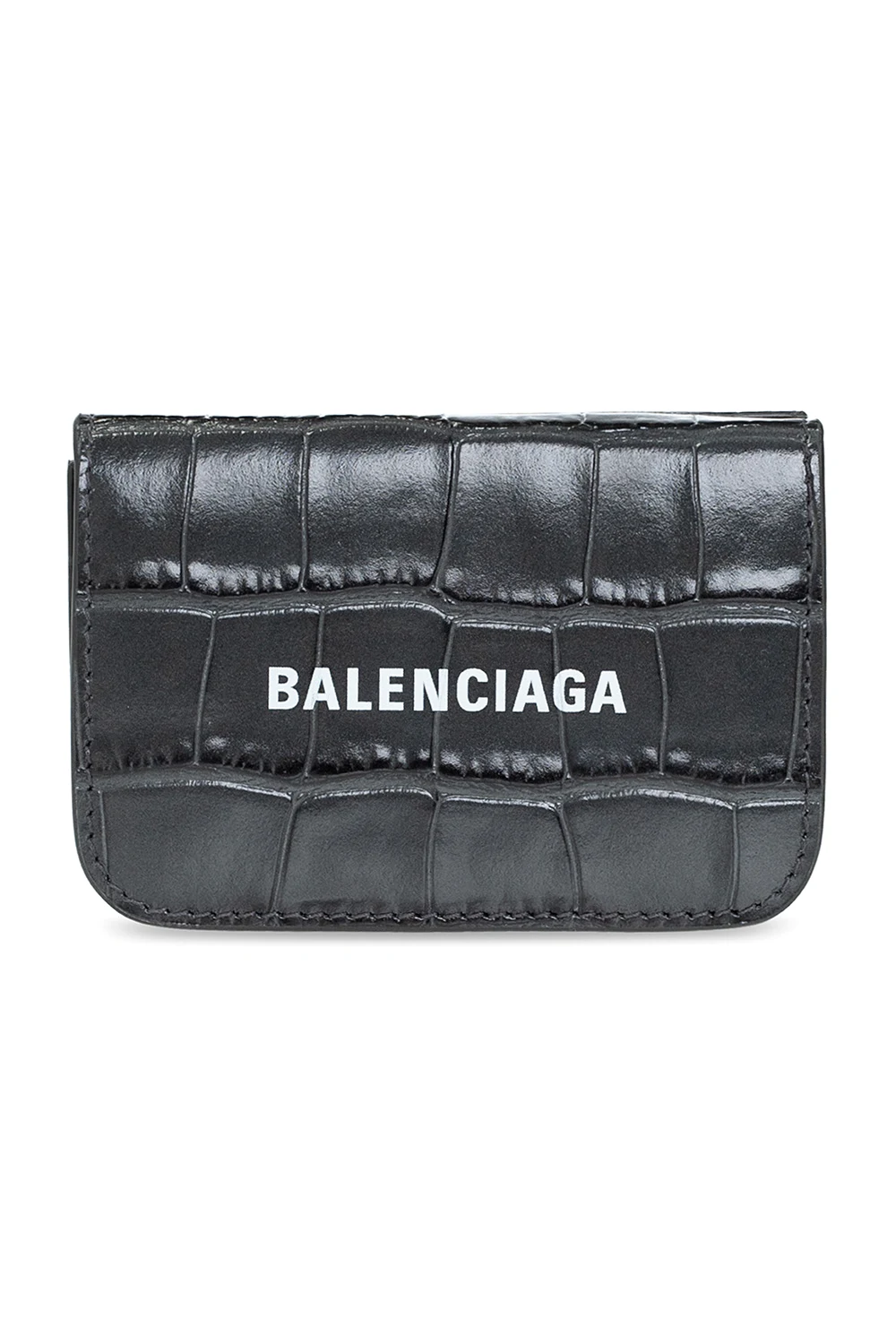 Leather wallet with logo