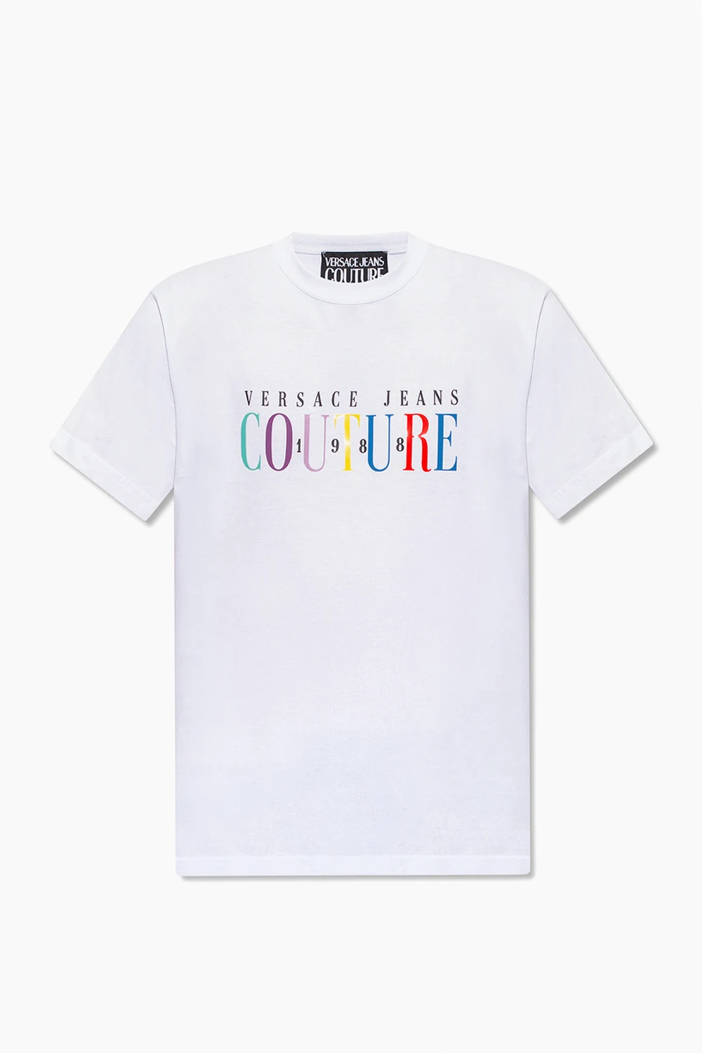 WHITE Cropped T-shirt with logo
