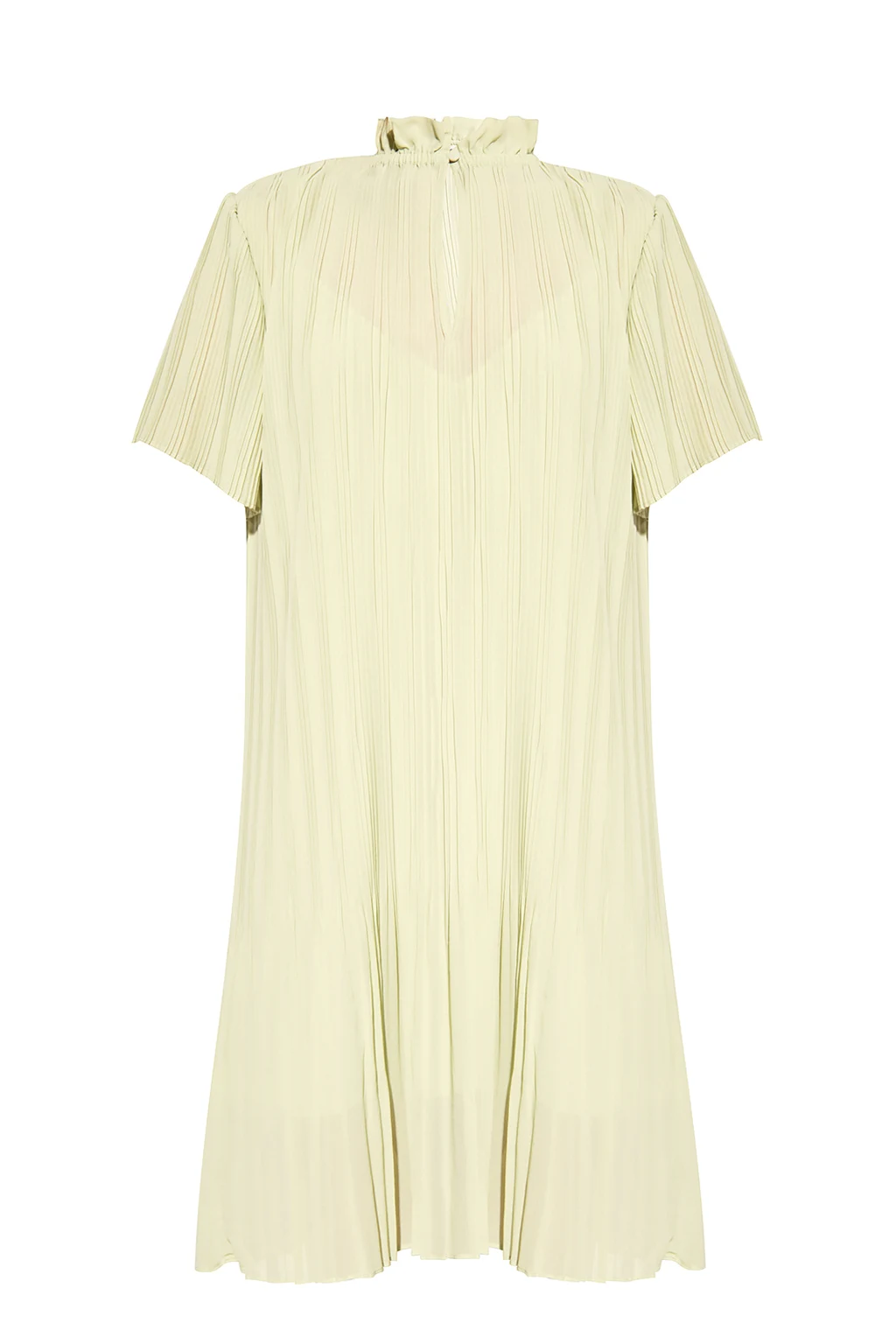 GREEN Pleated dress