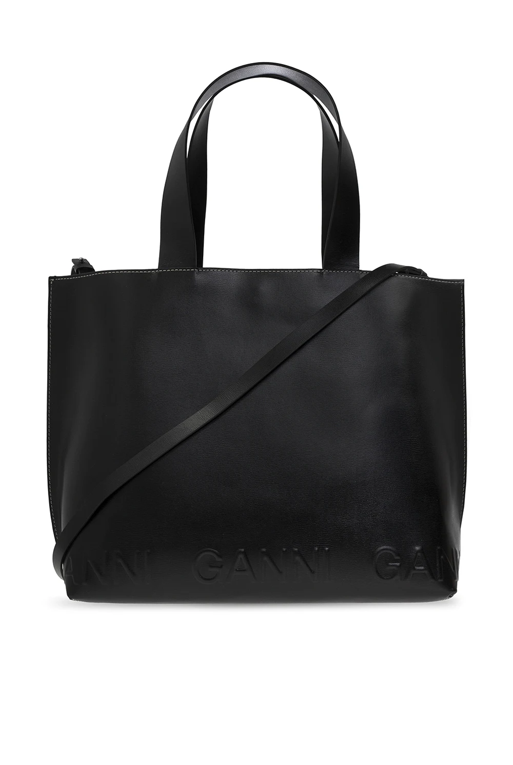 Leather shopper bag