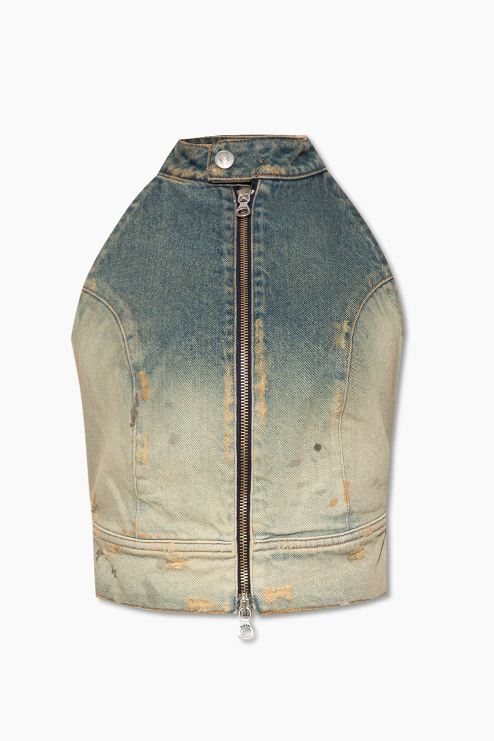 beige ‘DE-BIK-FSC’ denim top
