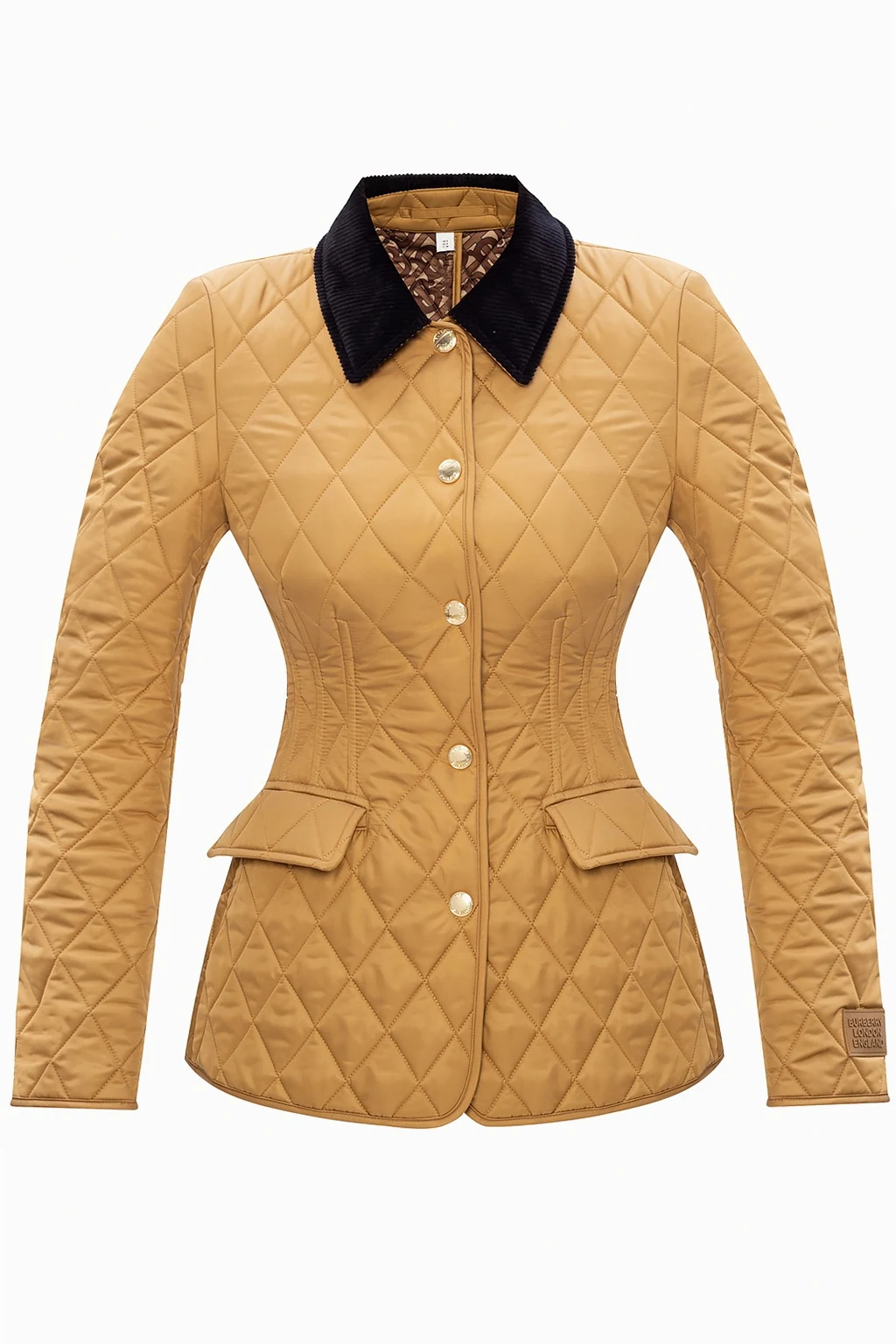 YELLOW  Quilted jacket with logo