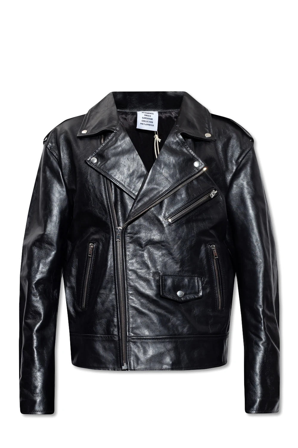 Leather biker jacket