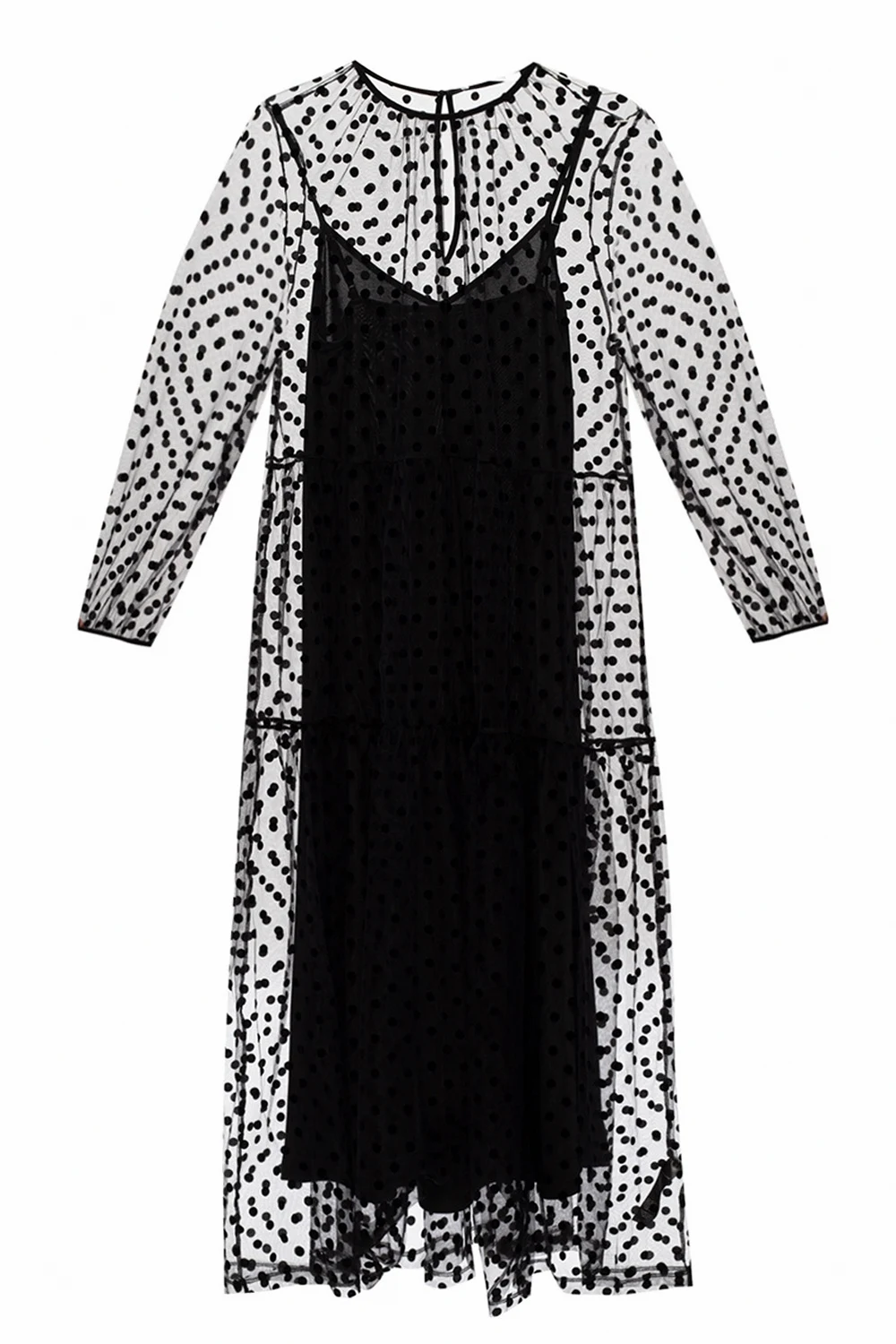 BLACK Two-layered dress