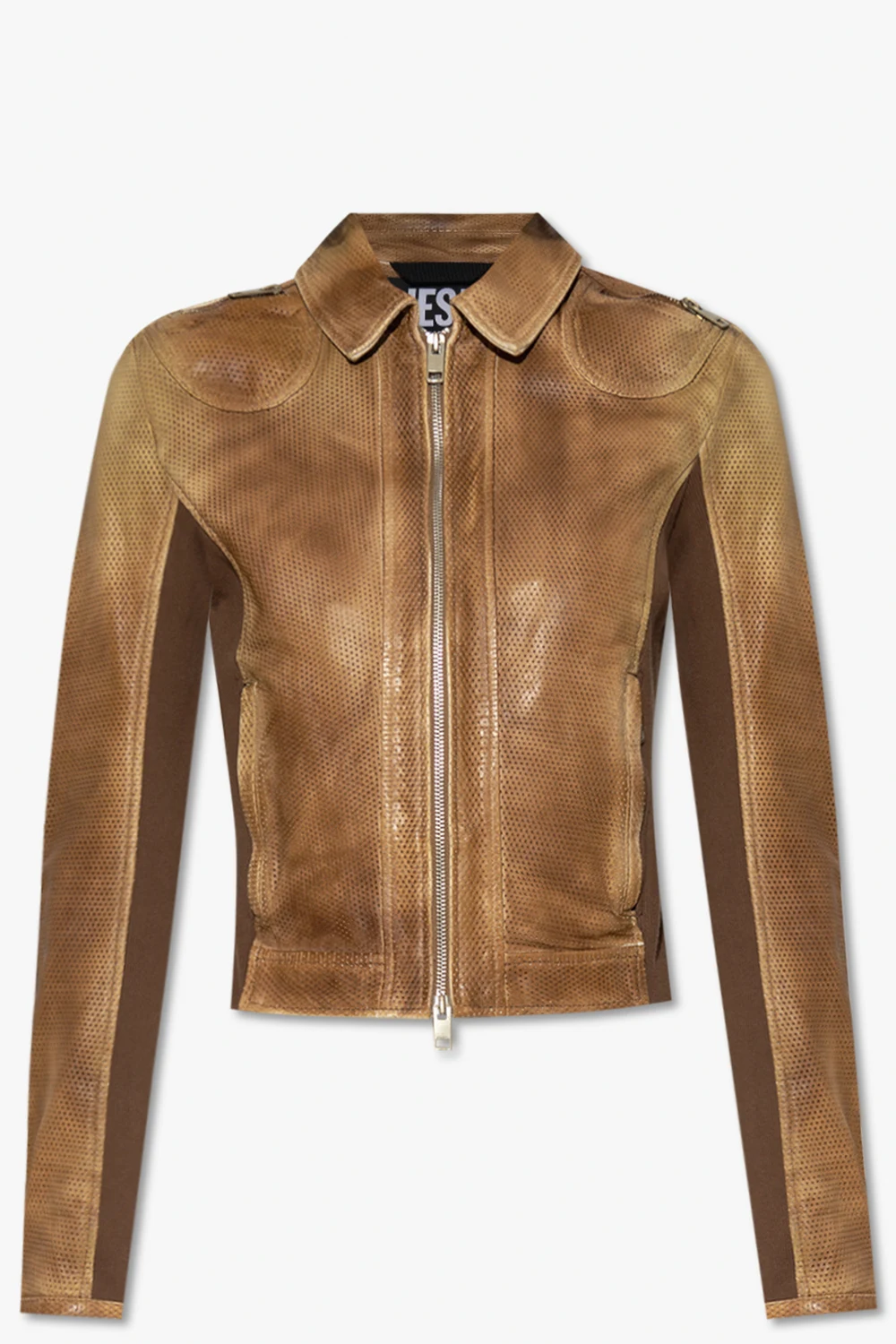 BROWN ‘L-TAFY’ leather jacket
