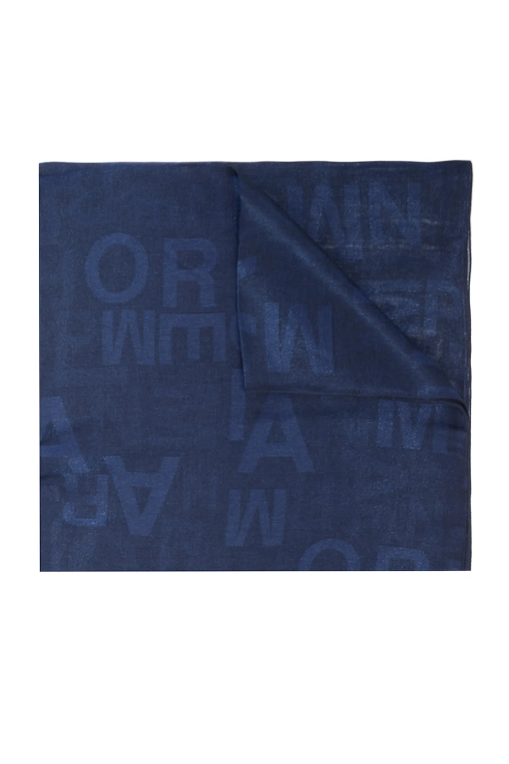 NAVY BLUE Scarf with logo