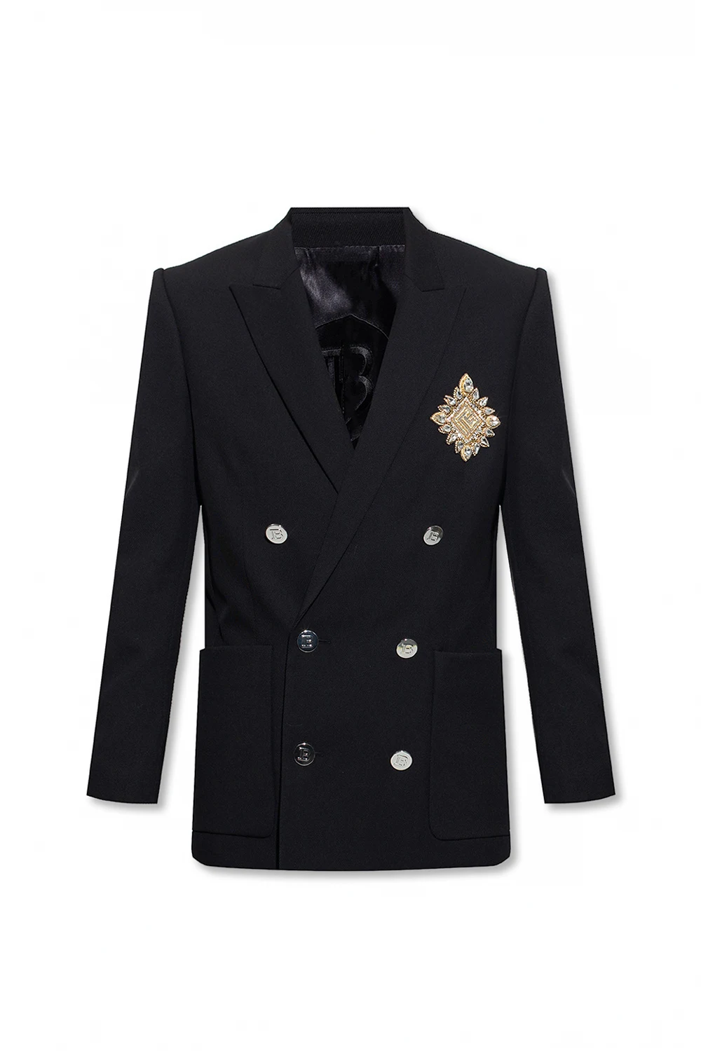 BLACK Double-breasted blazer