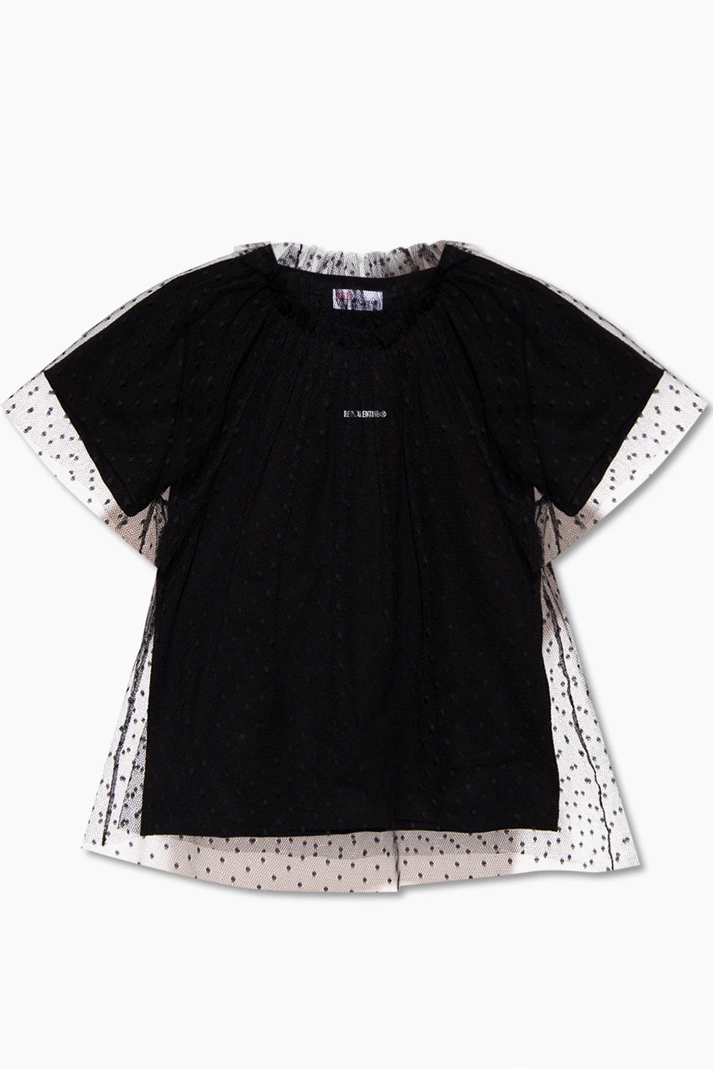 T-shirt with tulle trims