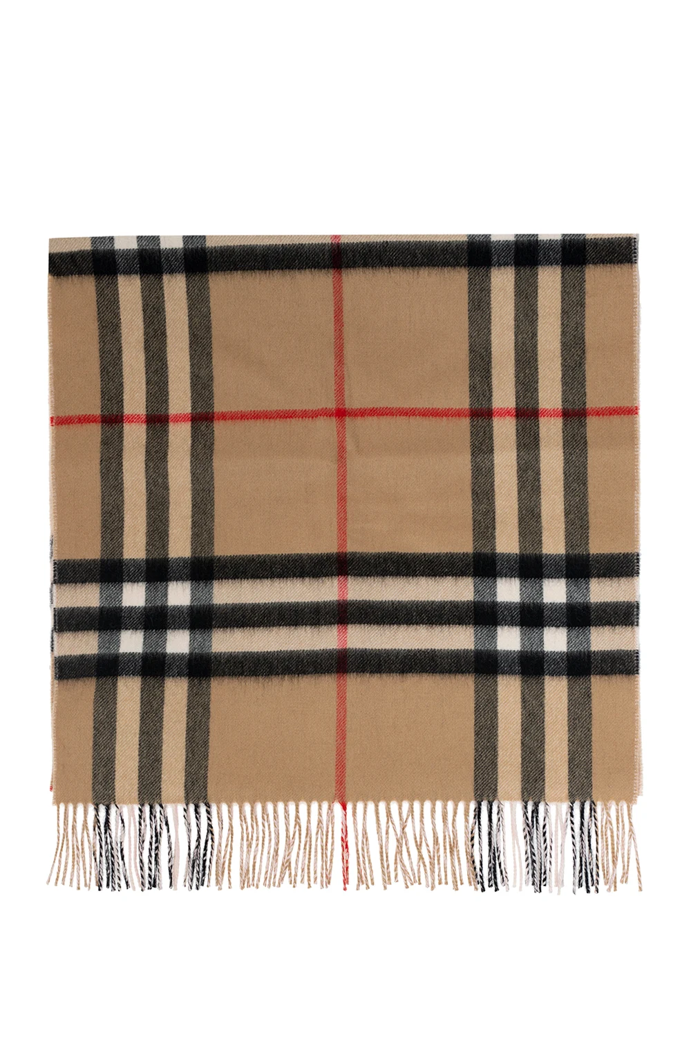 beige Reversible cashmere scarf