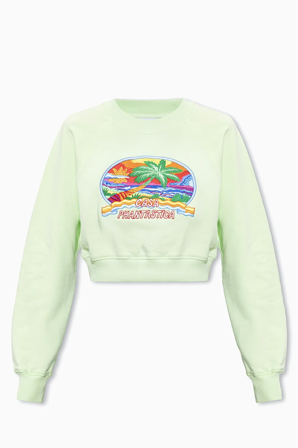 Cropped sweatshirt with patch