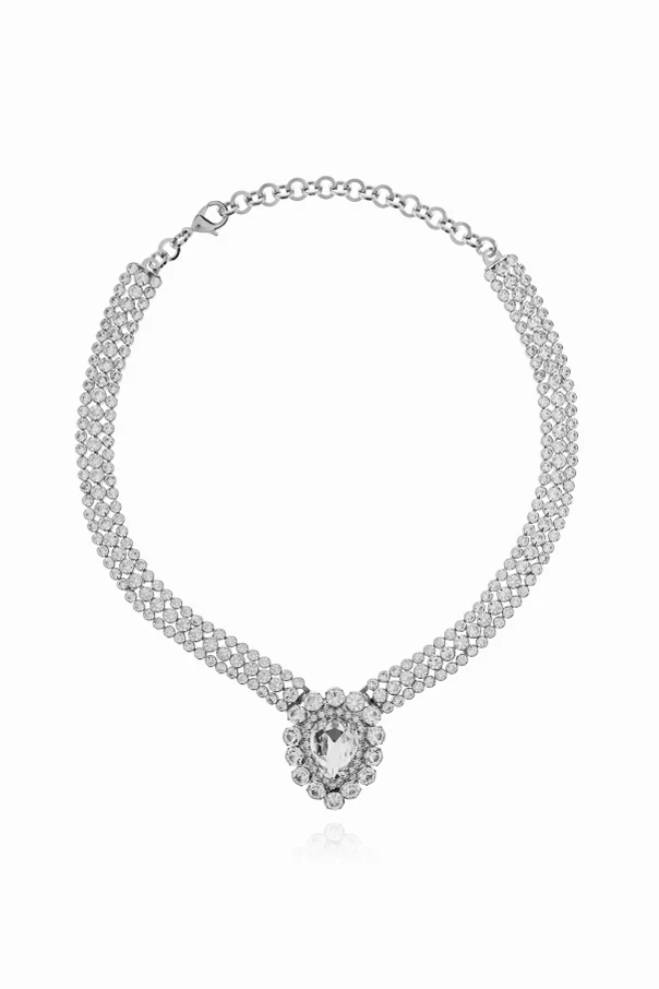 SILVER Necklace with shimmering crystals