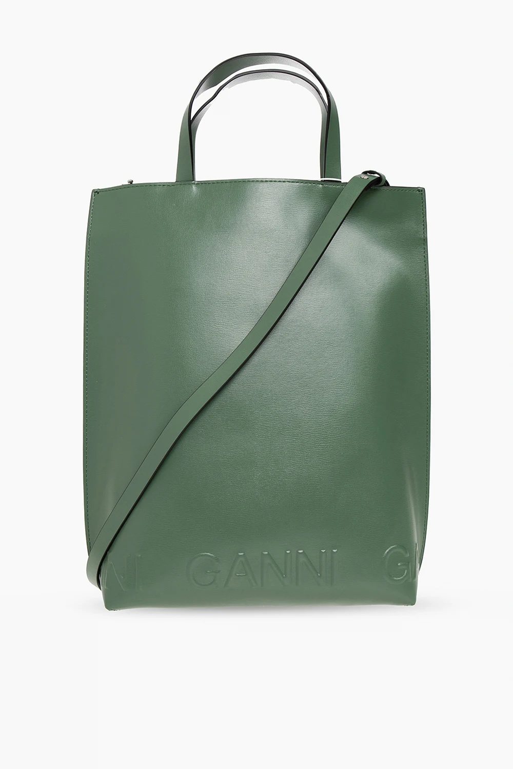 Leather shopper bag