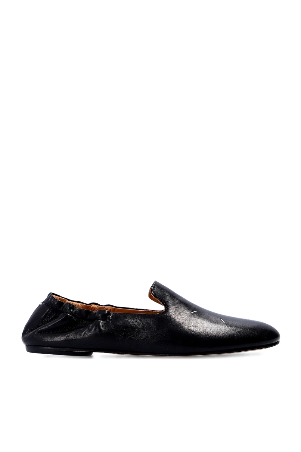 Leather shoes with logo