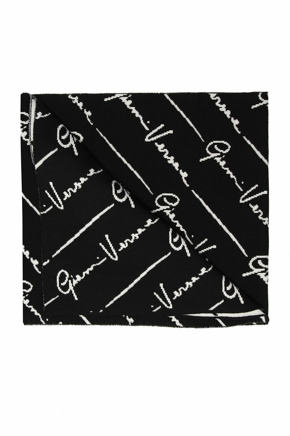 BLACK Scarf with logo