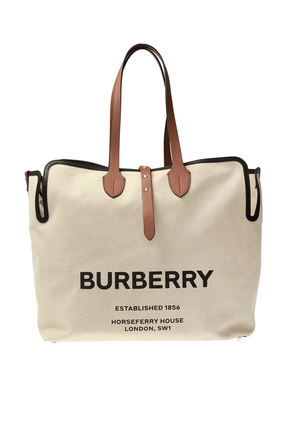 beige Shopper bag with logo