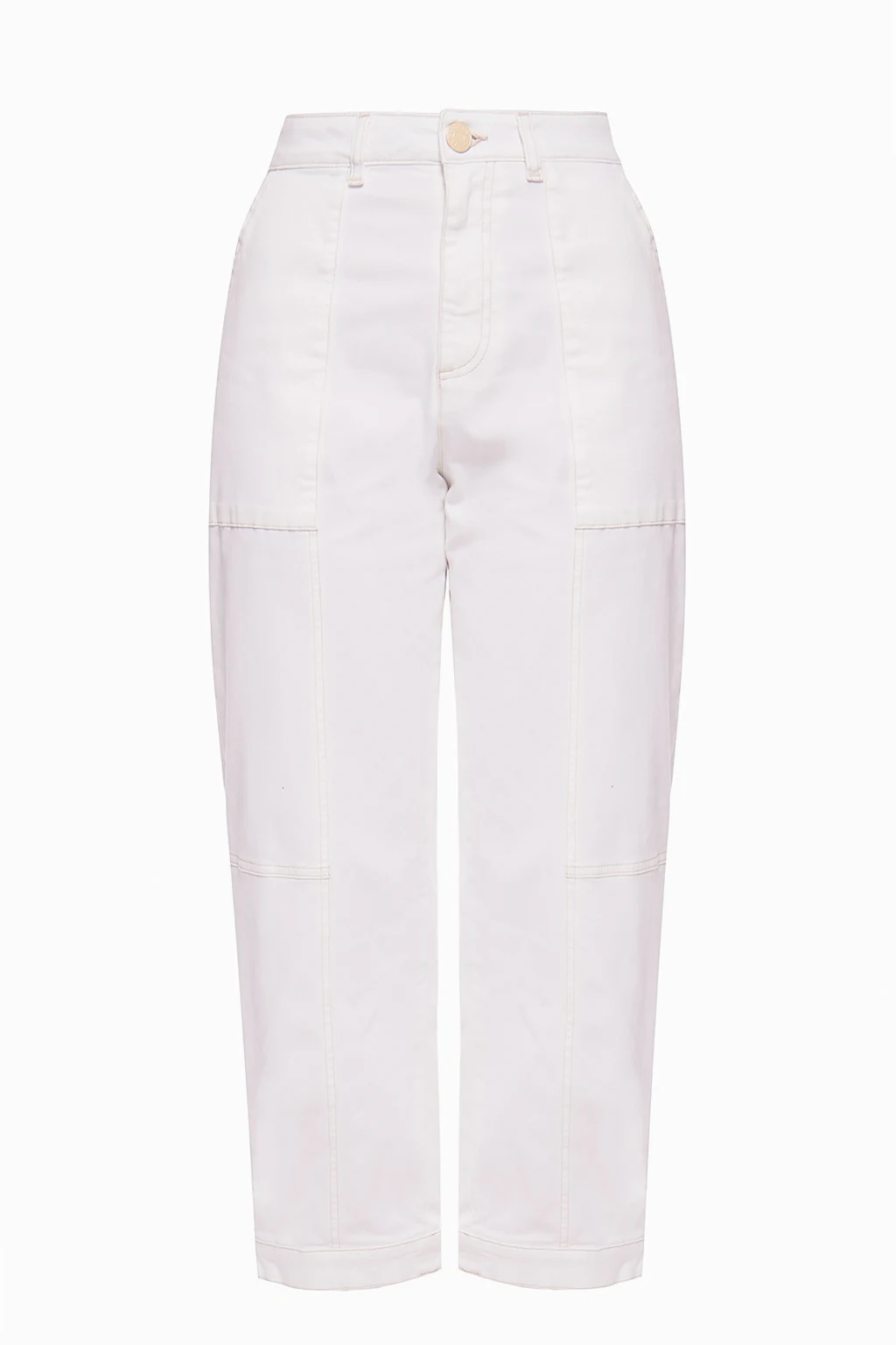 Trousers with decorative stitching