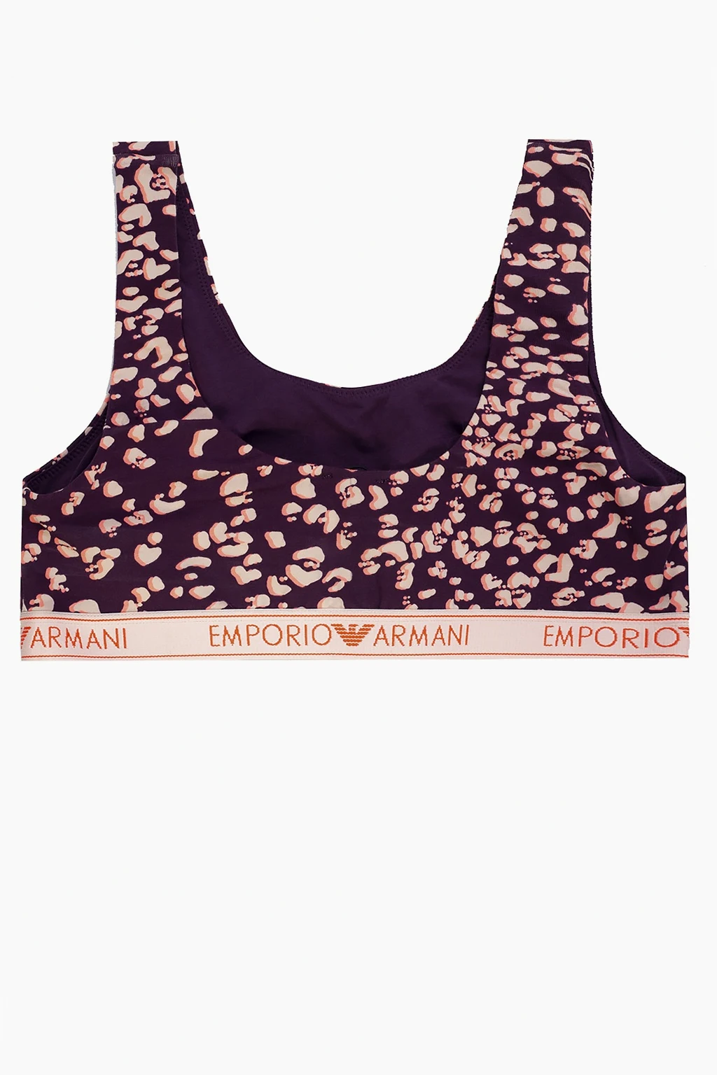 BURGUNDY Sports bra with logo