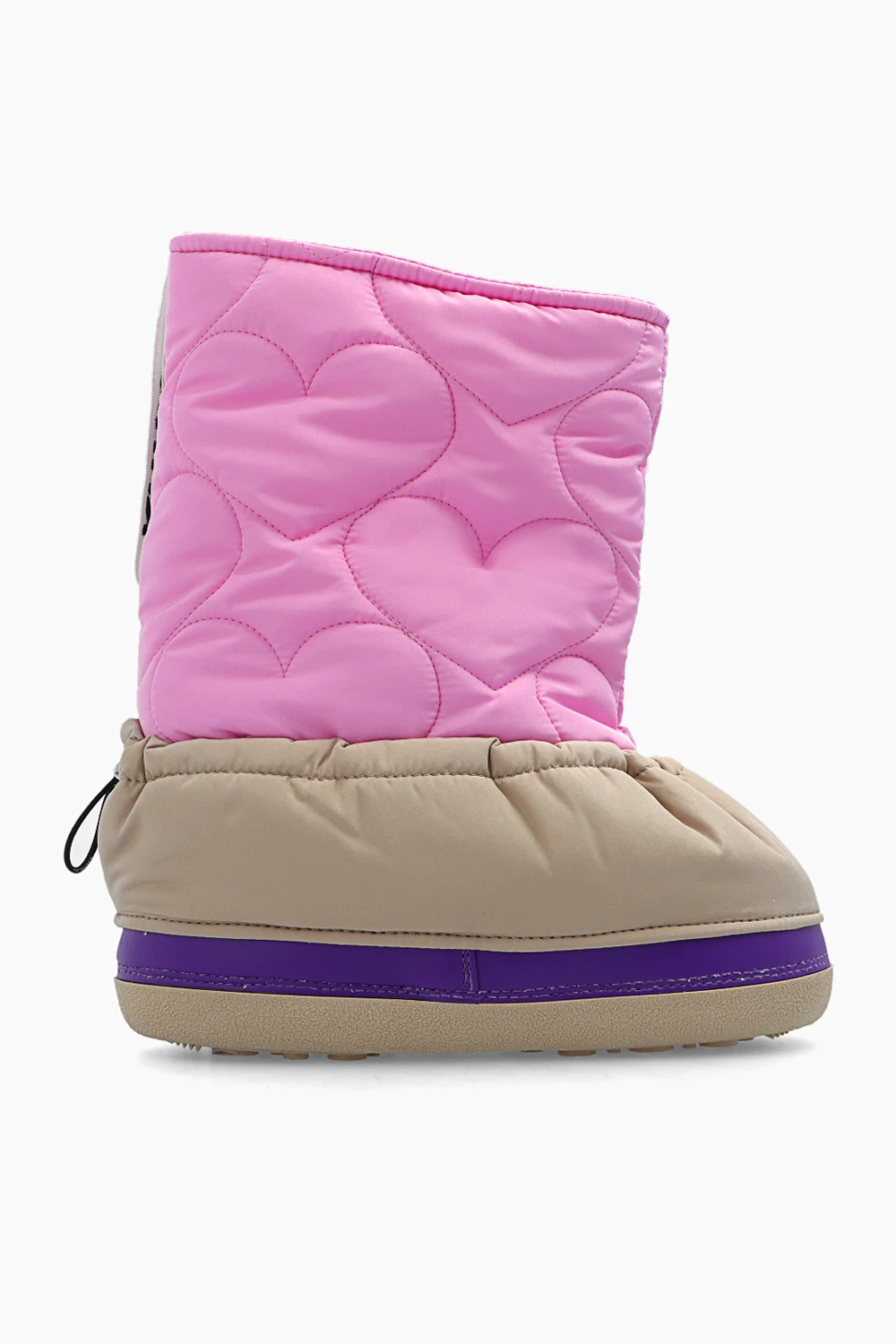 Quilted snow boots with logo