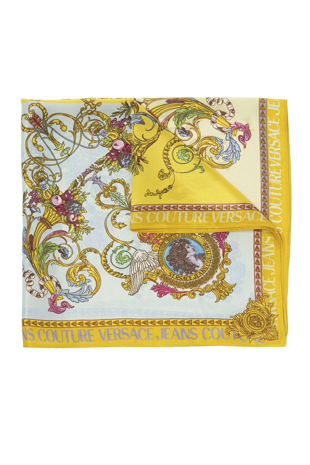 light blue Shawl with logo