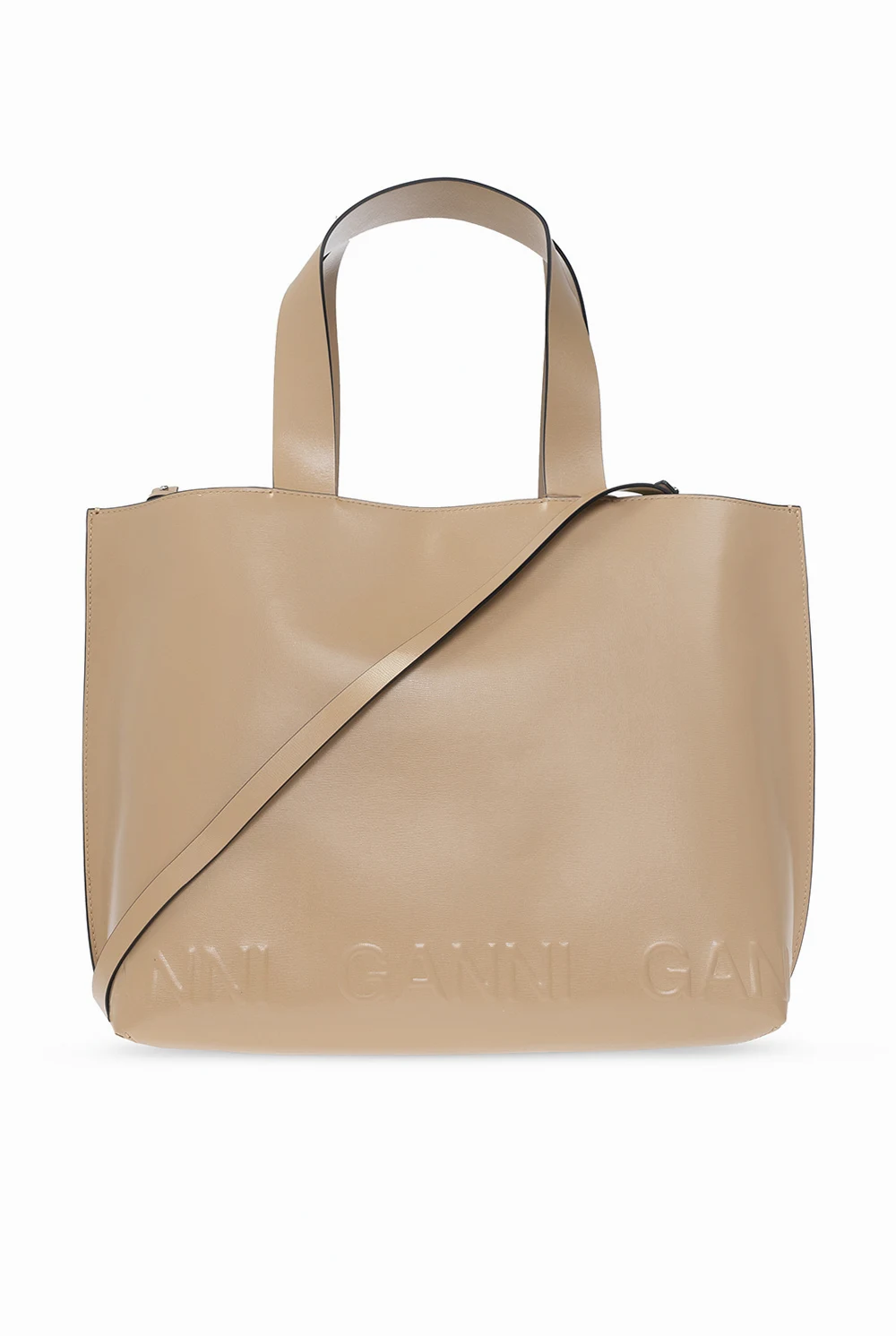 Leather shopper bag