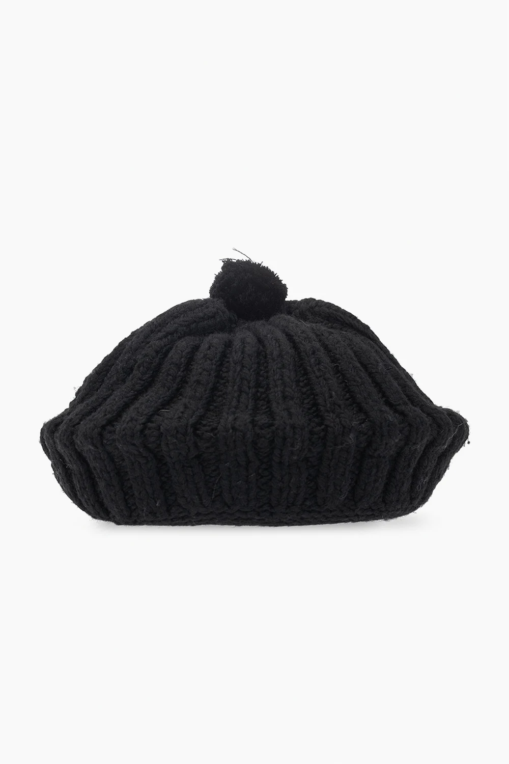 Wool beret with pompom