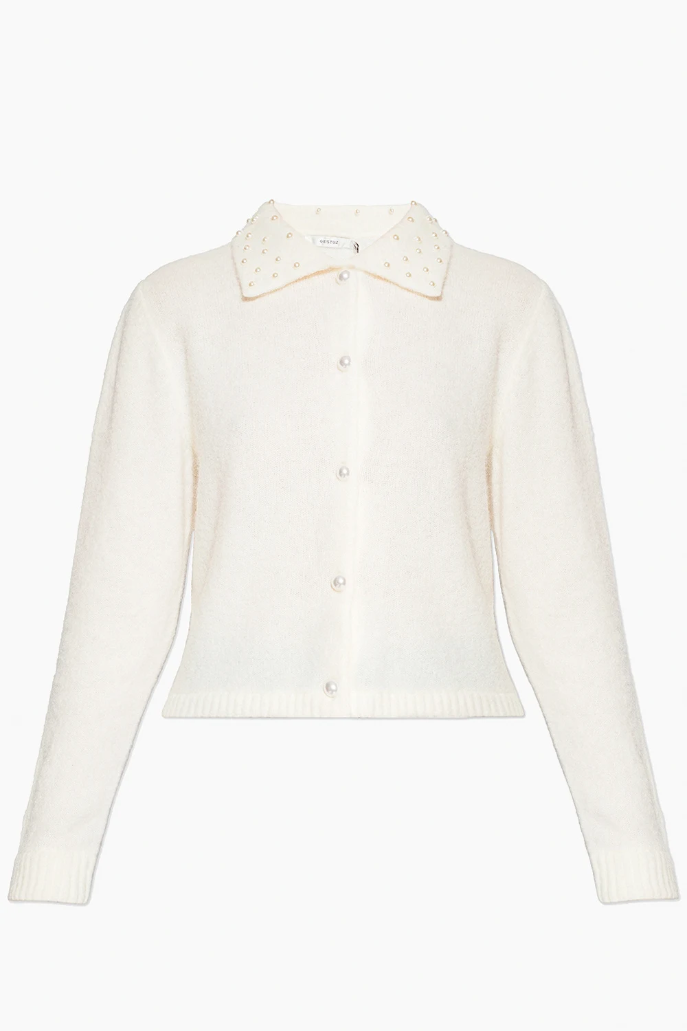 cream ‘AlphaGZ’ cardigan with decorative collar