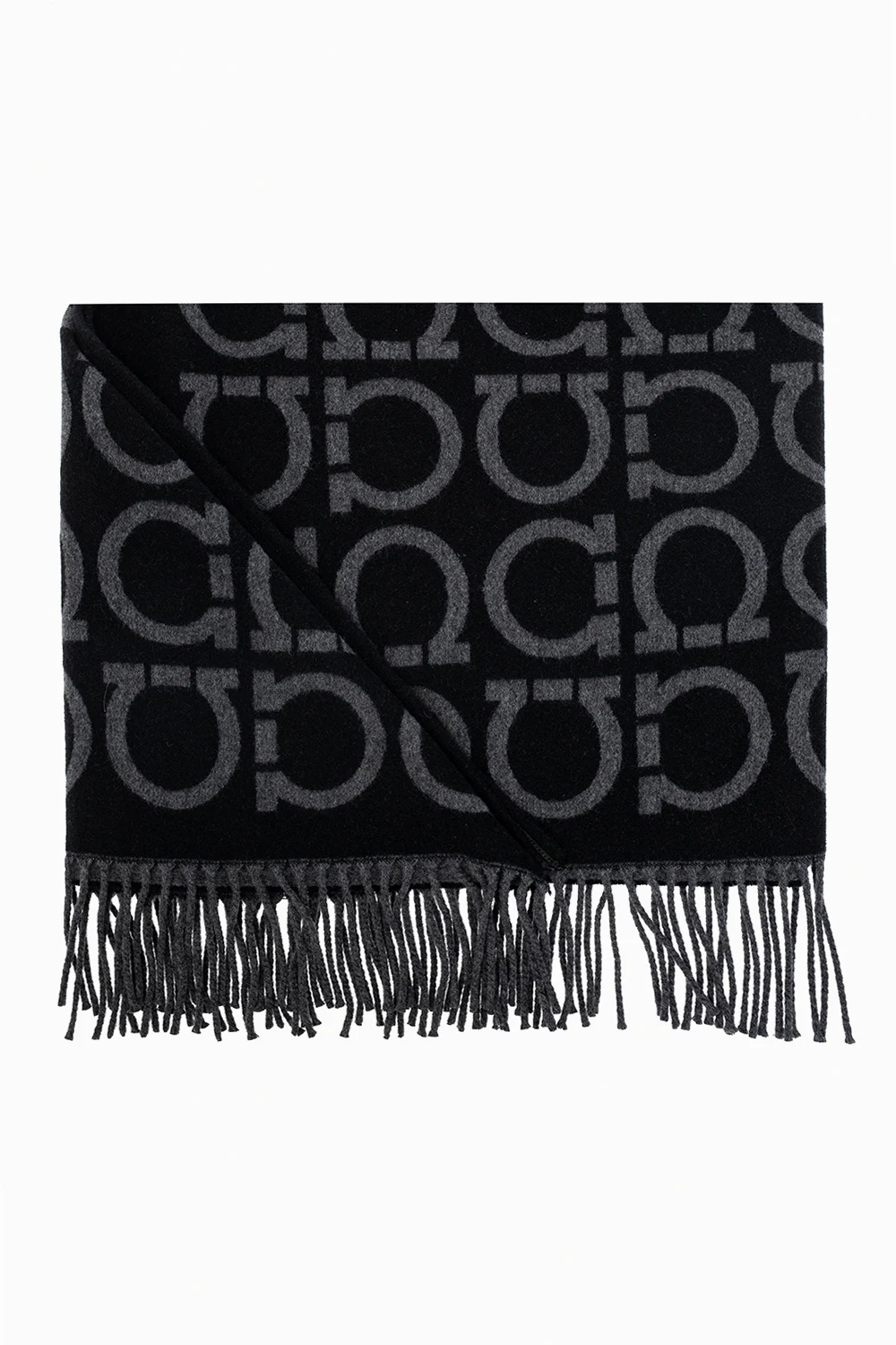 BLACK Wool scarf
