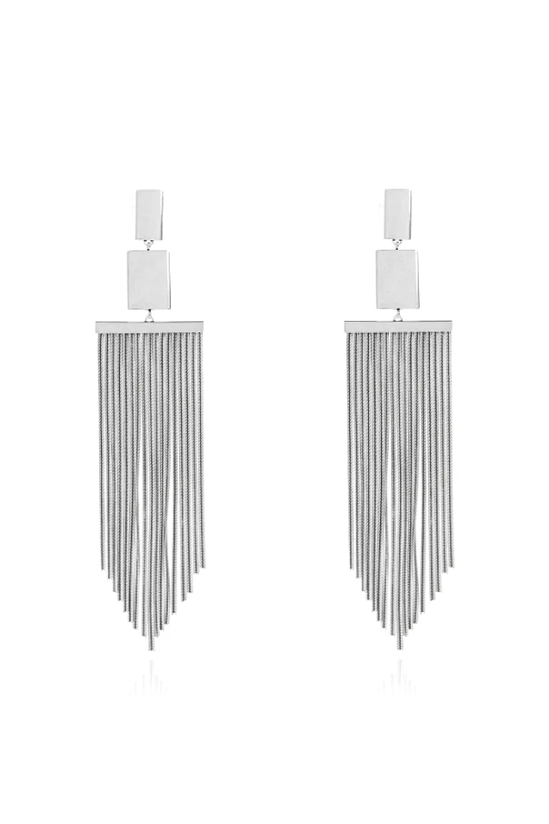 SILBER Messing-Ohrringe „Fringe“