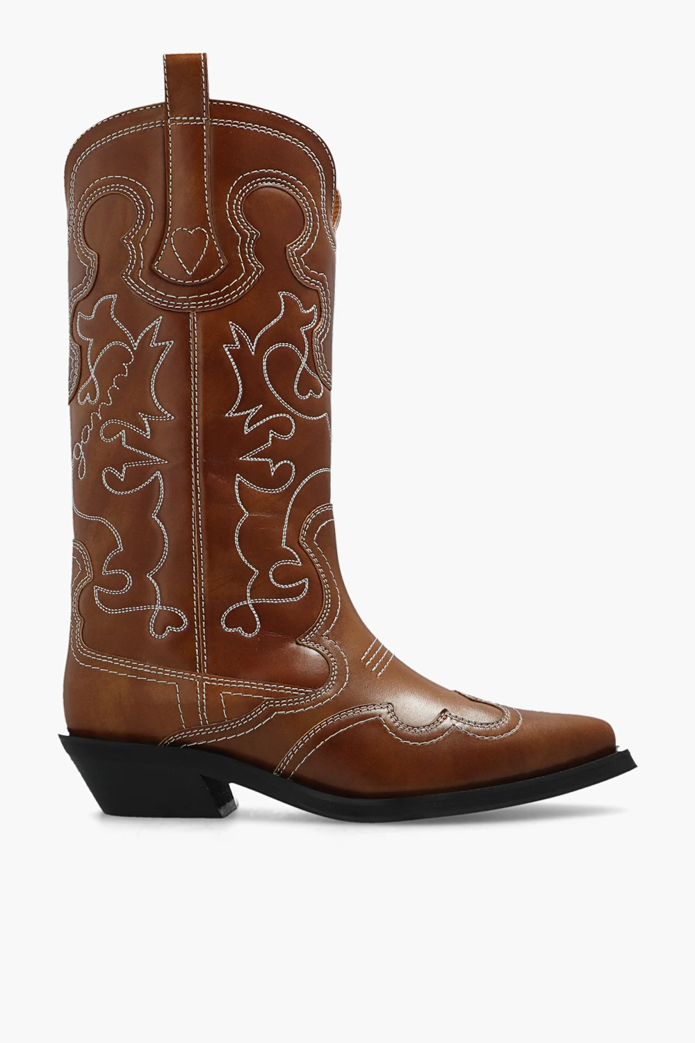 Leather cowboy boots