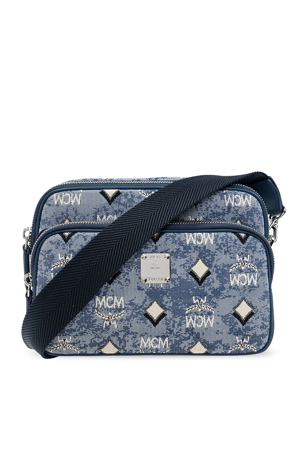 NAVY BLUE Shoulder bag with logo