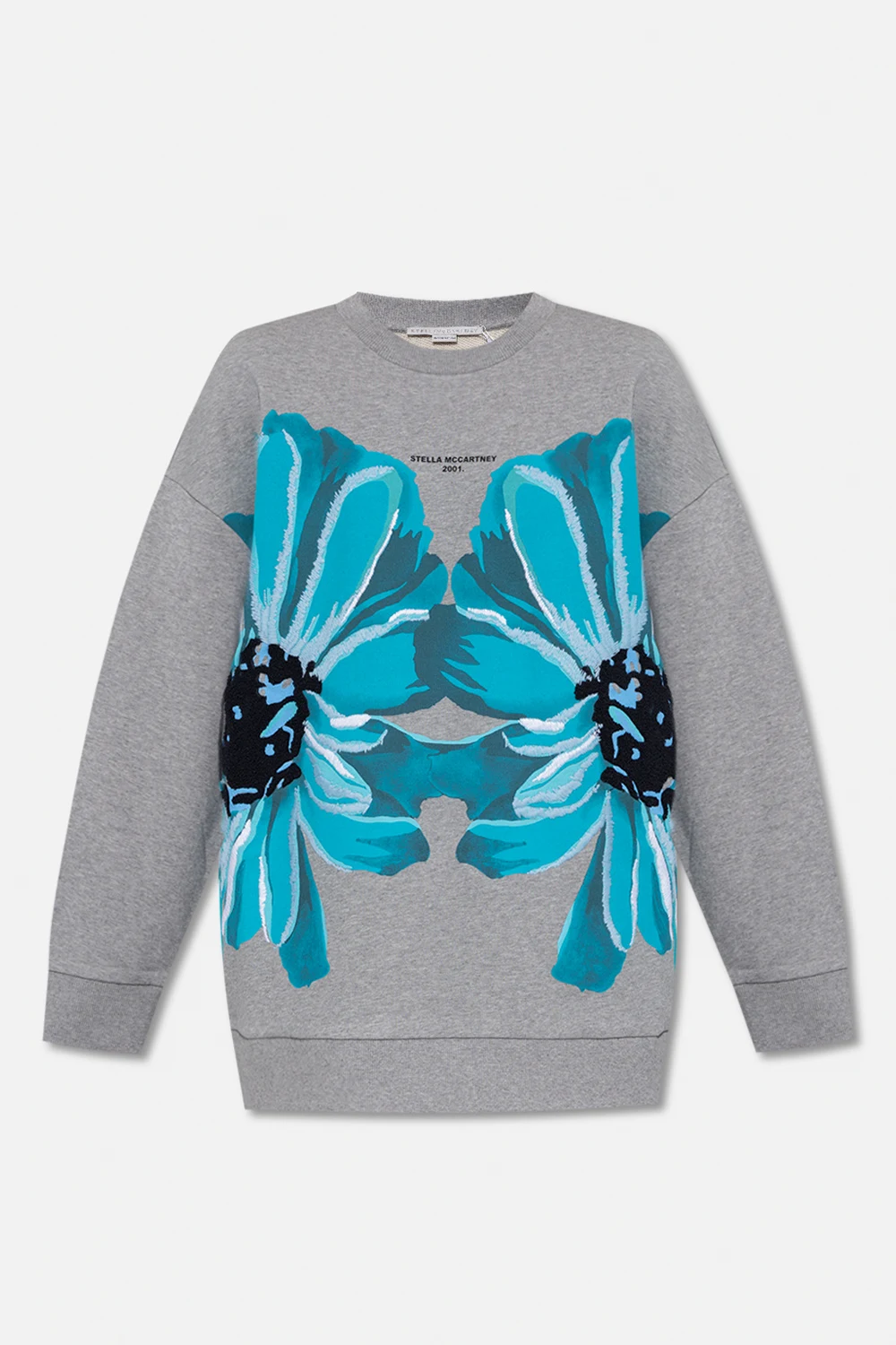 GREY Sweatshirt with floral motif