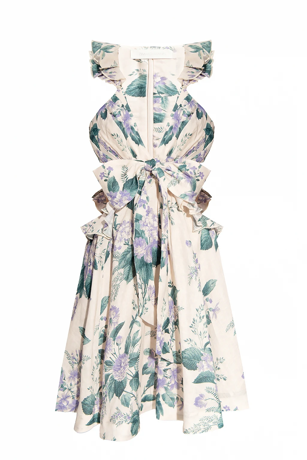 Floral-motif dress
