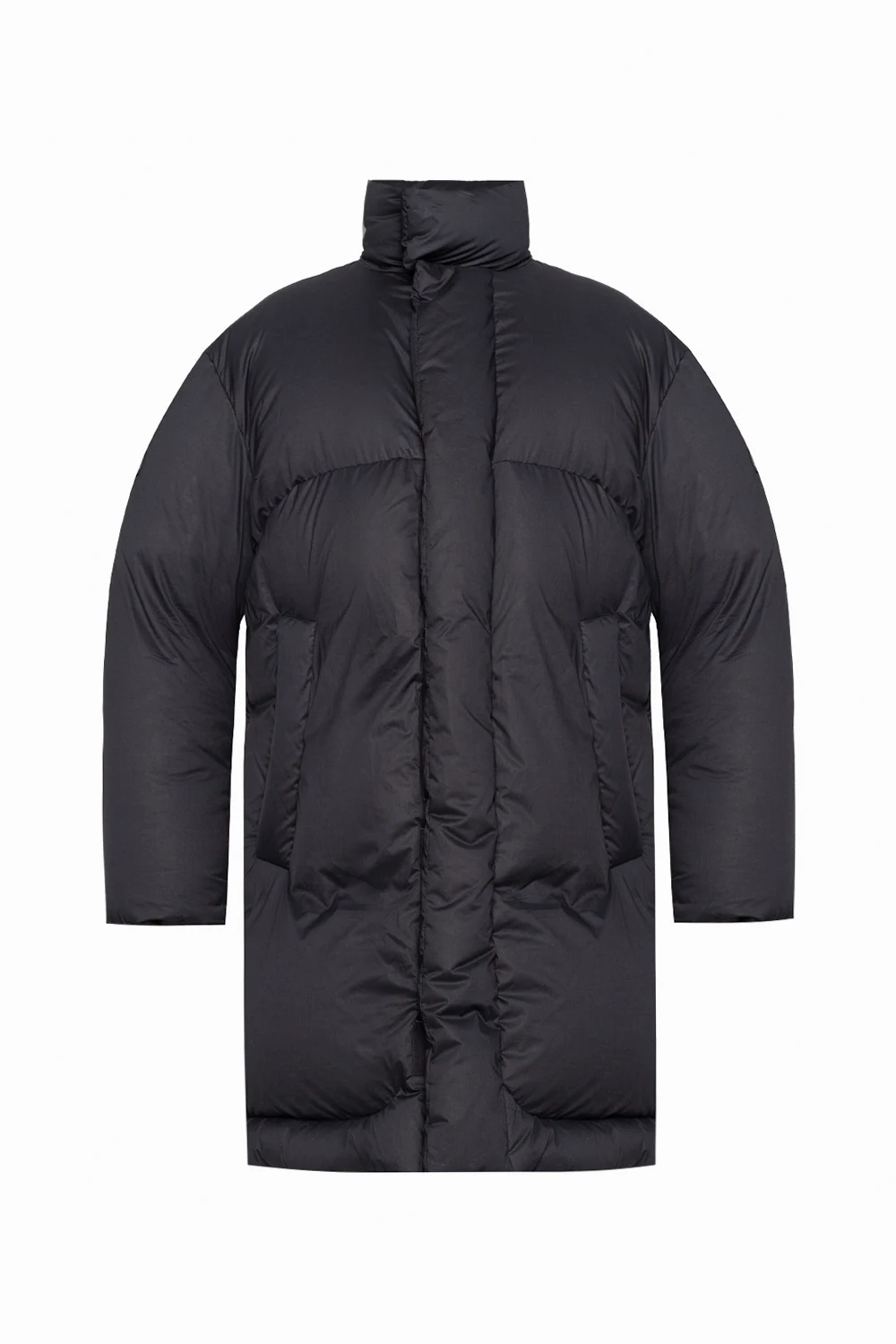 BLACK Down jacket with logo