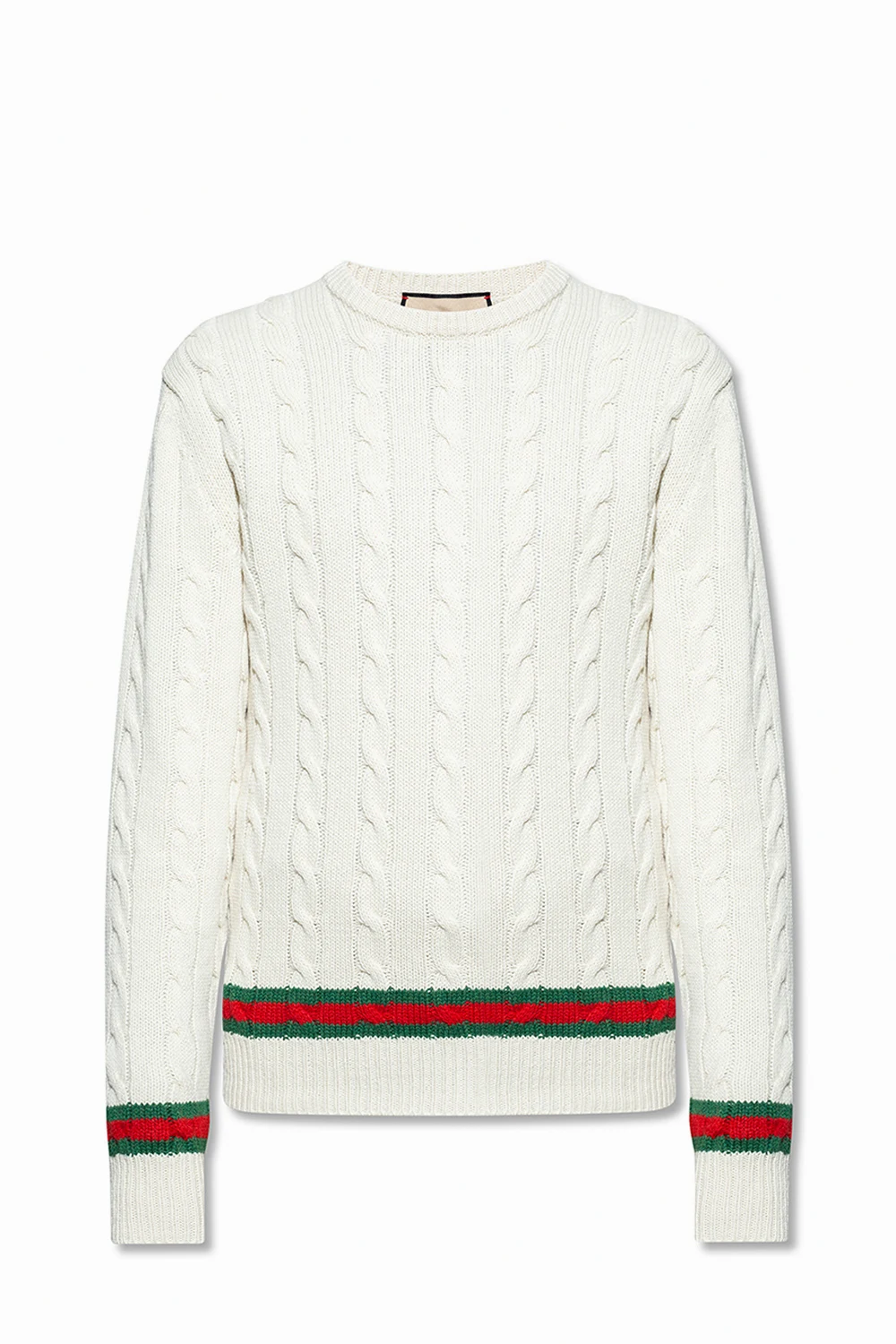 cream Sweater with Web stripe