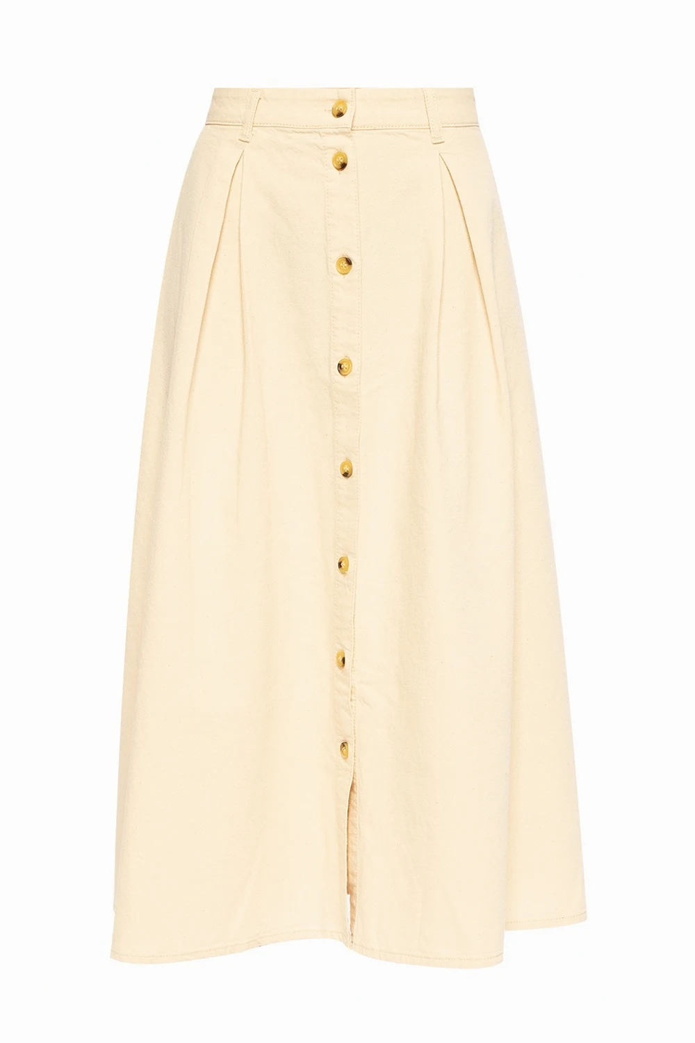 beige ‘Rowena’ skirt with buttons
