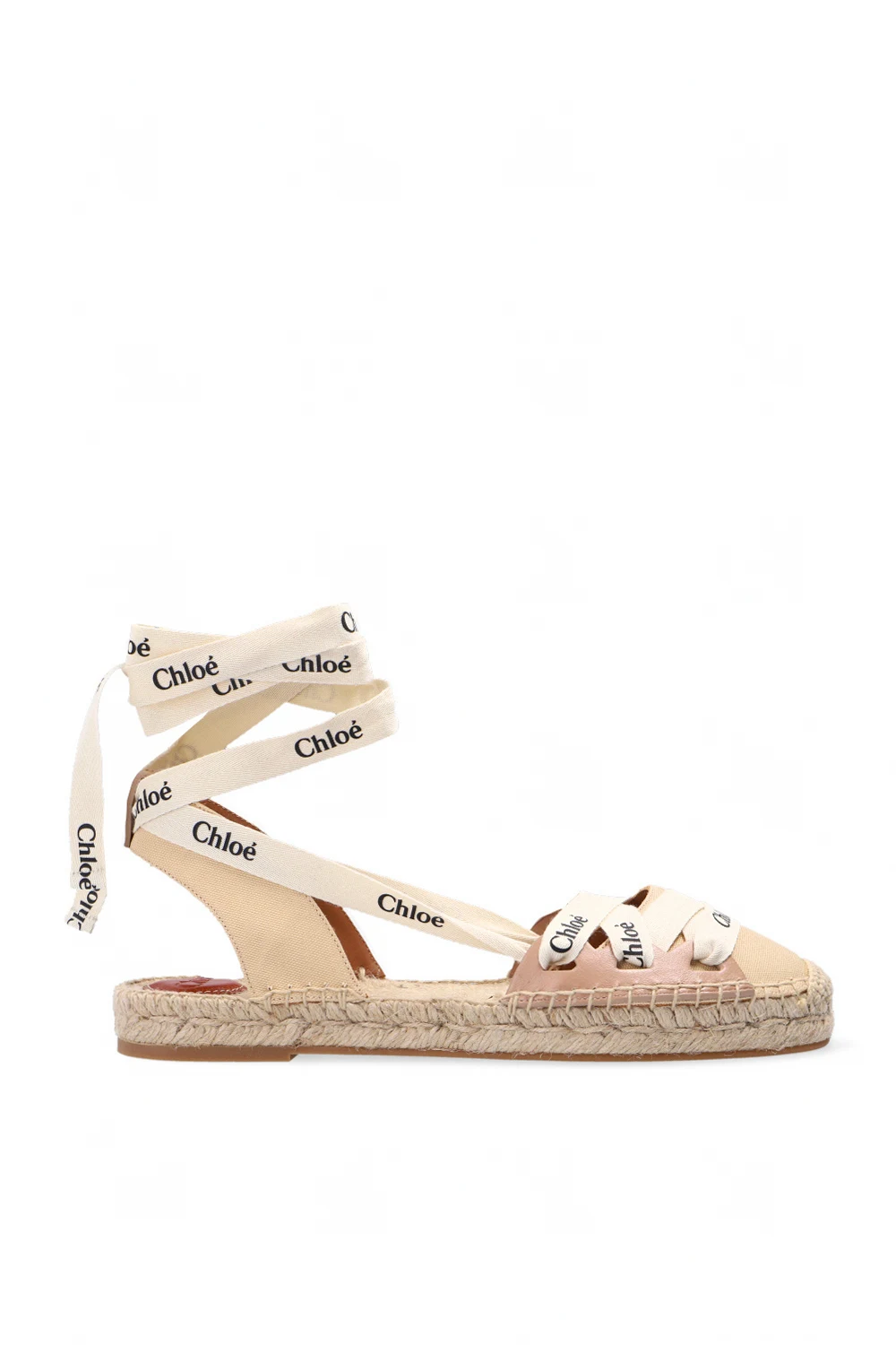 cream Lace-up espadrilles