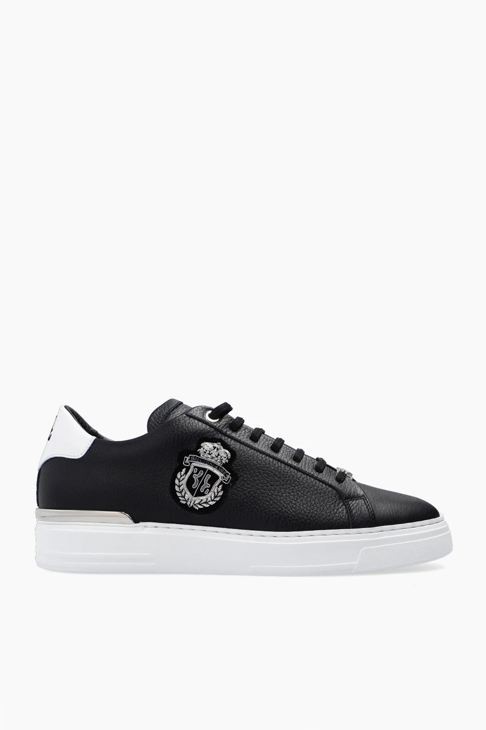BLACK Leather sneakers