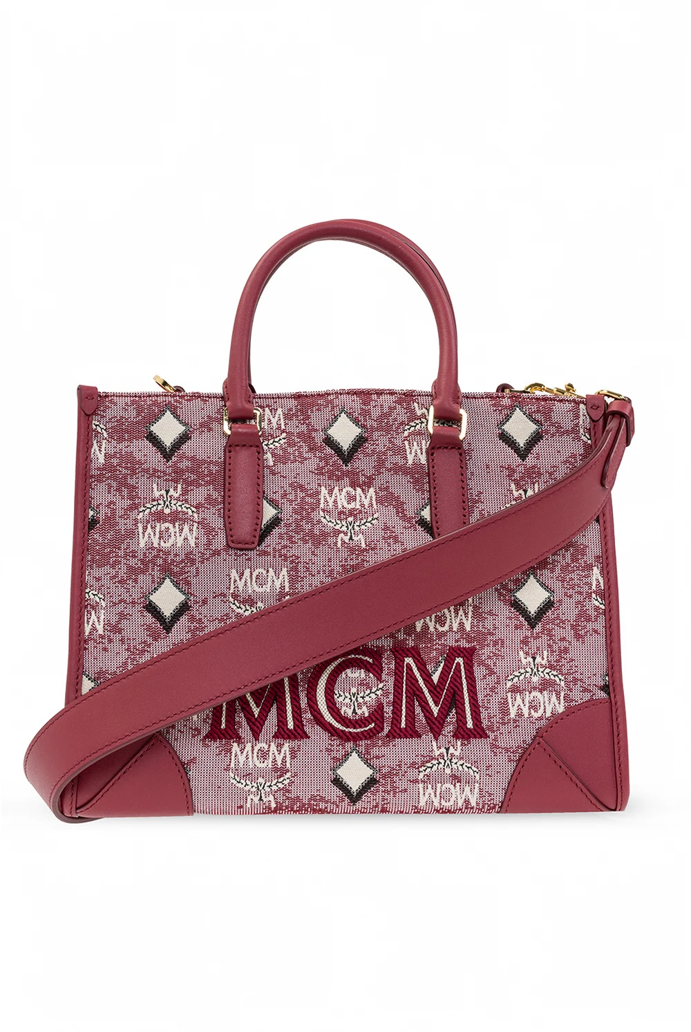 BURGUNDY Shoulder bag with logo