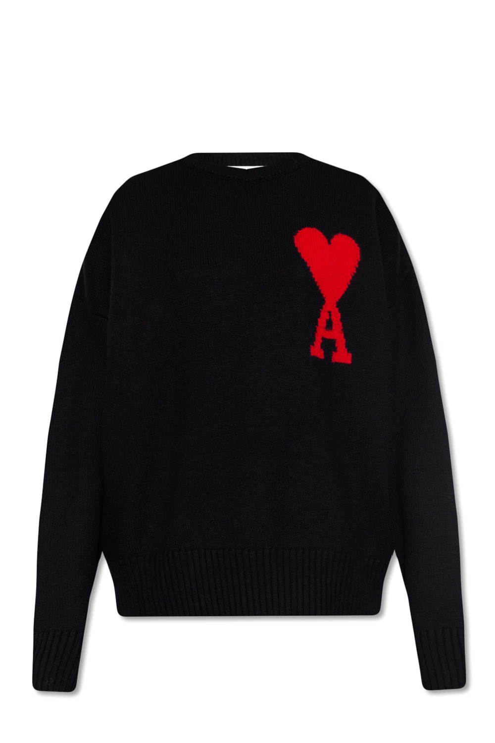 Wool sweater with logo