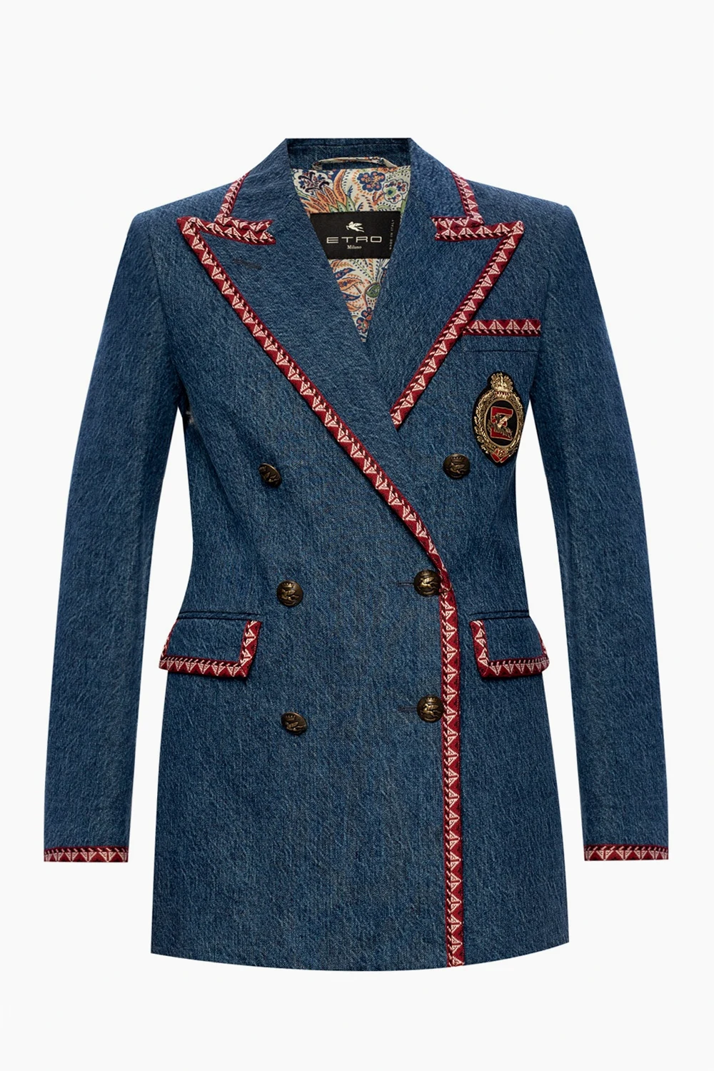 Blazer with peaked lapels
