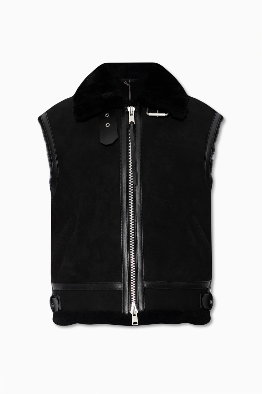 BLACK ‘Tova’ leather vest