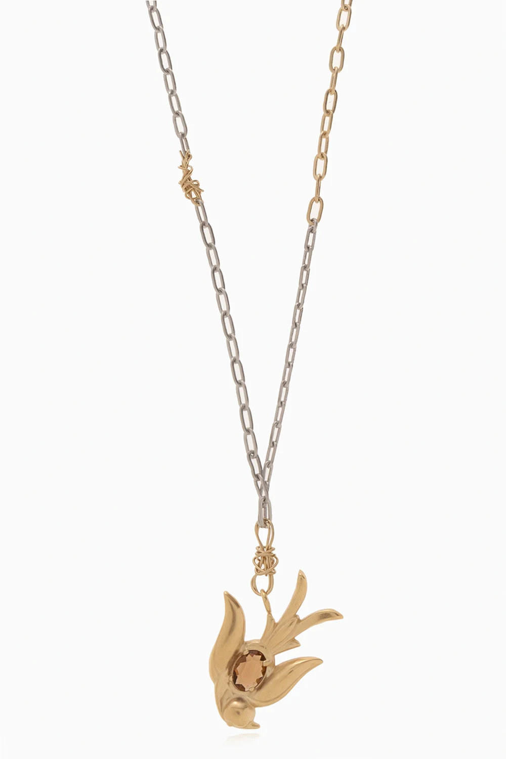 GOLD Brass necklace with logo