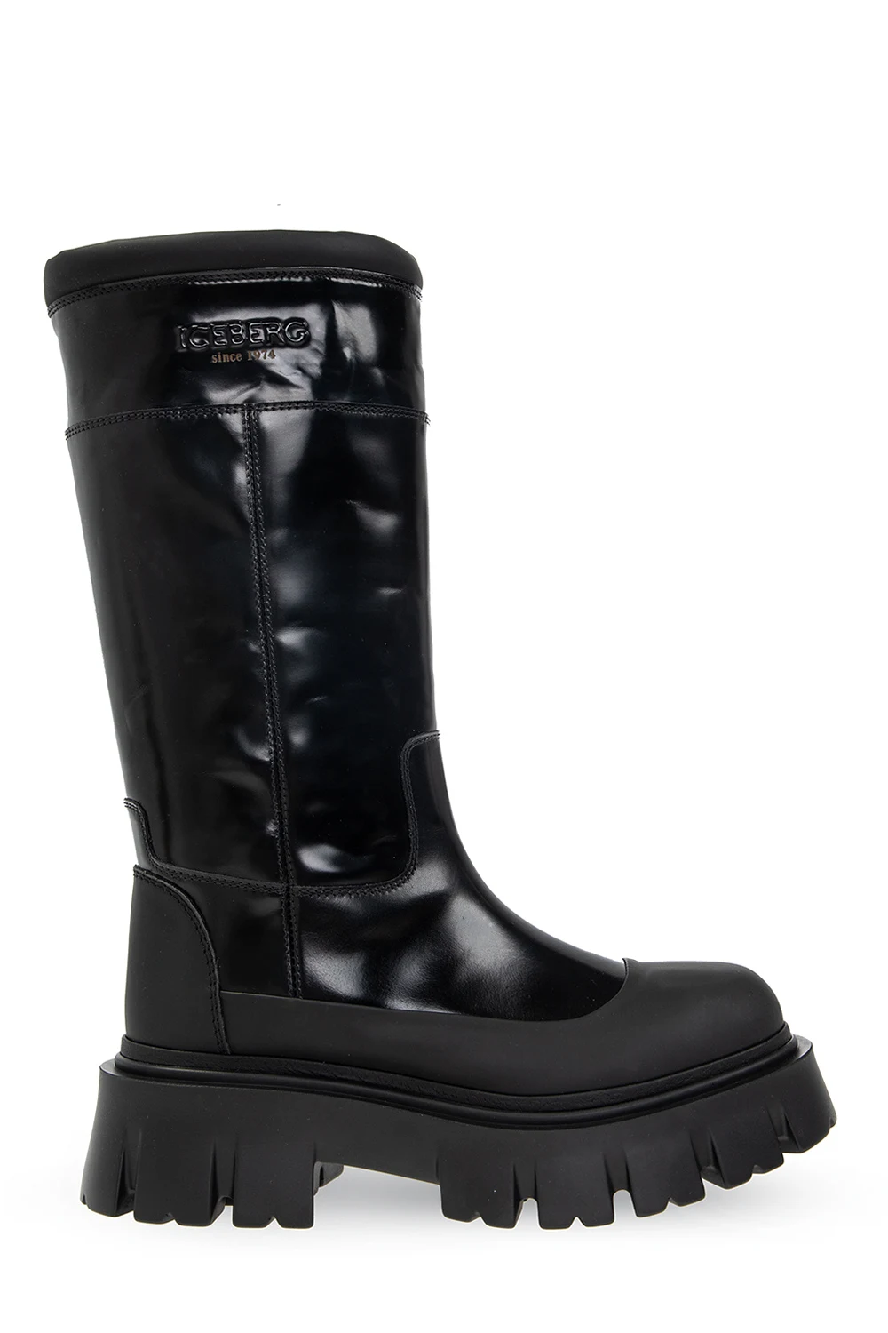 BLACK Boots with logo
