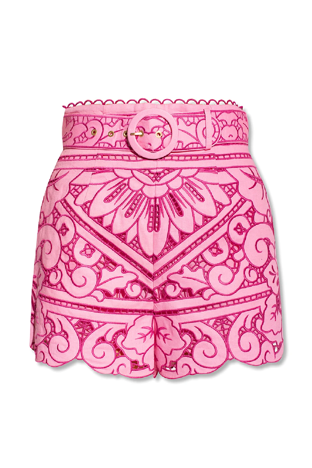 Shorts with openwork pattern