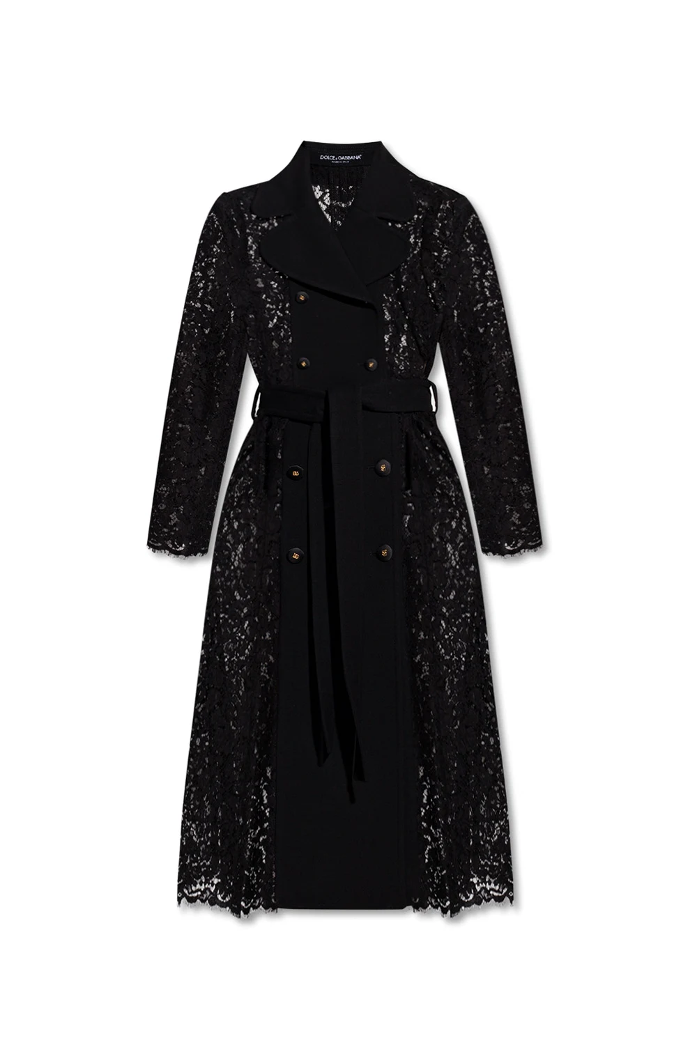 Lace double-breasted coat